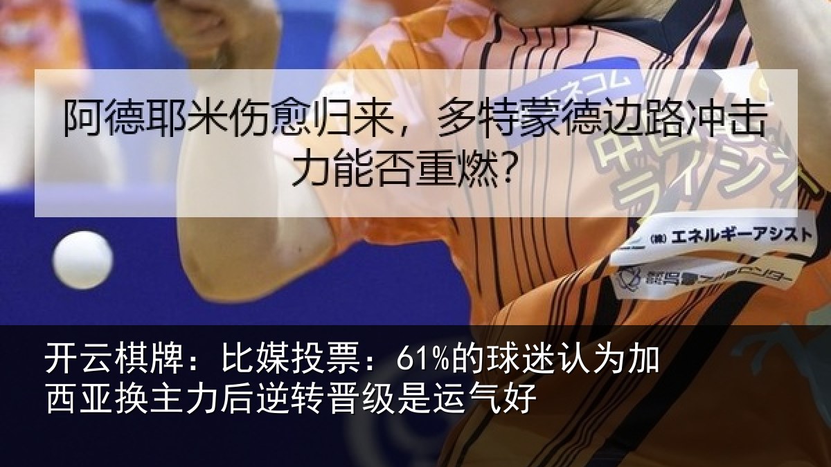 开云棋牌:比媒投票:61%的球相关情况情况